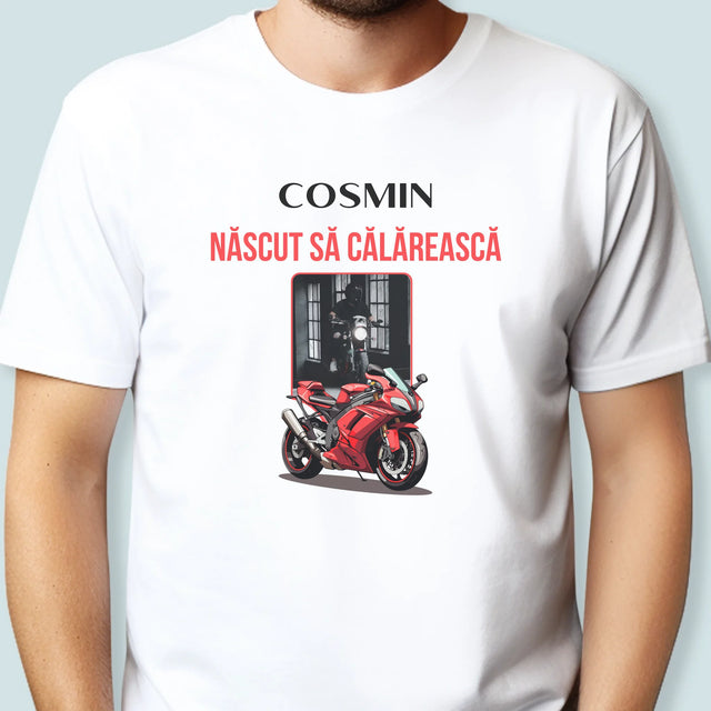 Fotografie Si Semnătură: Născut Să Călărească - Tricou Pentru Bărbați