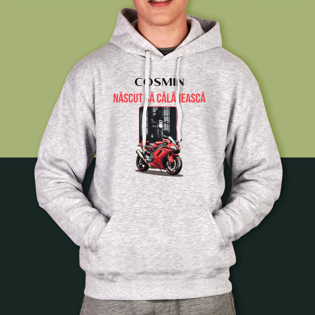 Fotografie Si Semnătură: Născut Să Călărească - Hanorac Cu Glugă Pentru Bărbați