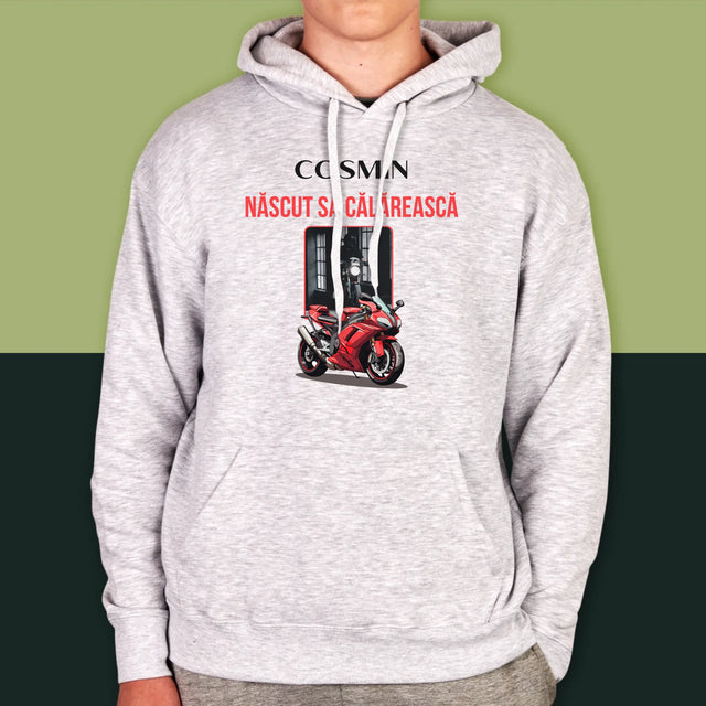 Fotografie Si Semnătură: Născut Să Călărească - Hanorac Cu Glugă Pentru Bărbați