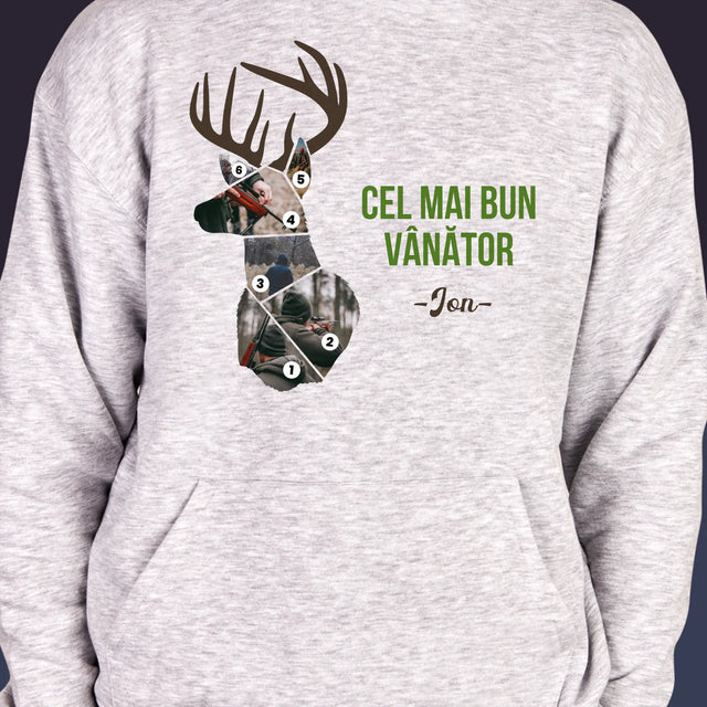 Formă Din Fotografii: Cel Mai Bun Vânător - Hanorac Cu Glugă Pentru Bărbați