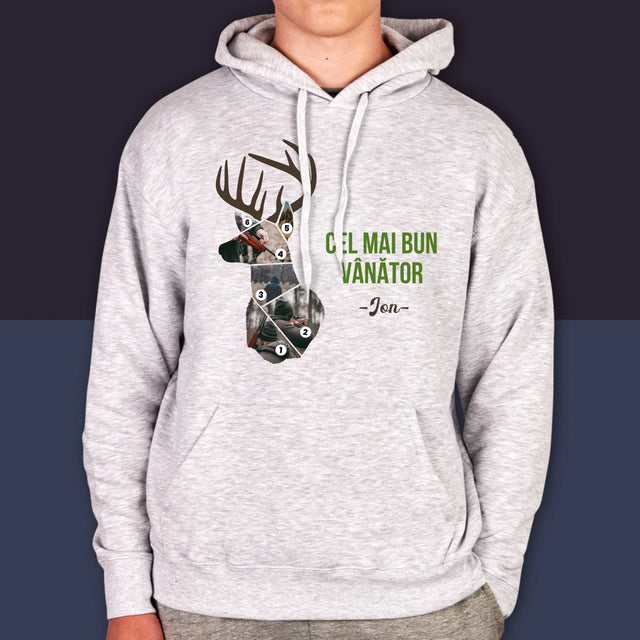 Formă Din Fotografii: Cel Mai Bun Vânător - Hanorac Cu Glugă Pentru Bărbați