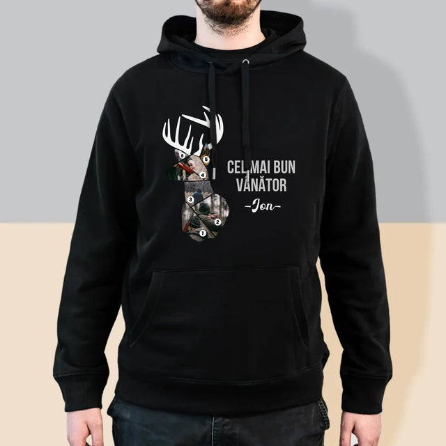 Formă Din Fotografii: Cel Mai Bun Vânător - Hanorac Cu Glugă Pentru Bărbați