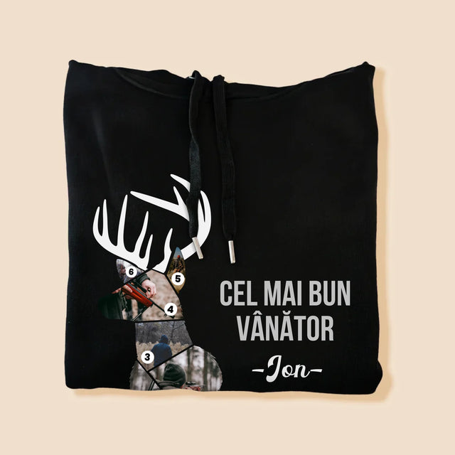 Formă Din Fotografii: Cel Mai Bun Vânător - Hanorac Cu Glugă Pentru Bărbați