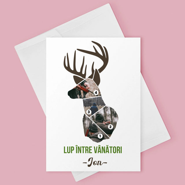 Formă Din Fotografii: Cel Mai Bun Vânător - Card Cu Felicitări