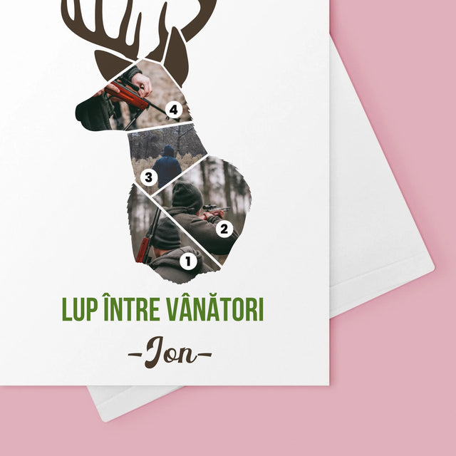Formă Din Fotografii: Cel Mai Bun Vânător - Card Cu Felicitări