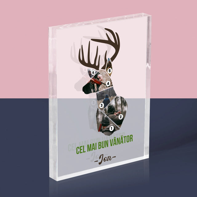 Formă Din Fotografii: Cel Mai Bun Vânător - Bloc Acrilic