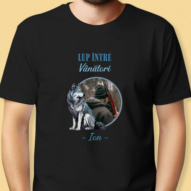 Fotografie Si Semnătură: Lup Între Vânători - Tricou Pentru Bărbați