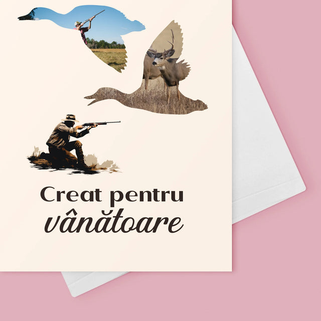 Formă Din Fotografii: Creat Pentru Vânătoare - Card Cu Felicitări