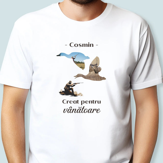 Formă Din Fotografii: Creat Pentru Vânătoare - Tricou Pentru Bărbați