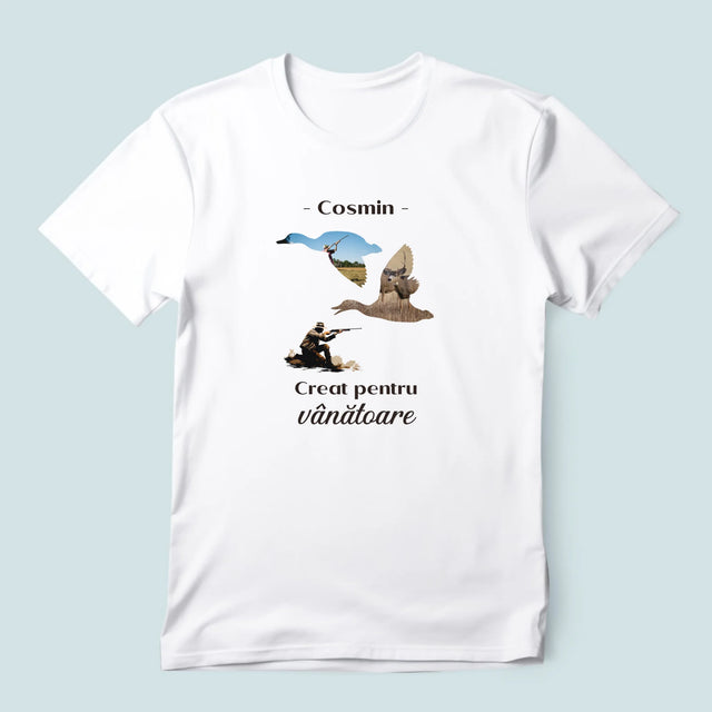 Formă Din Fotografii: Creat Pentru Vânătoare - Tricou Pentru Bărbați