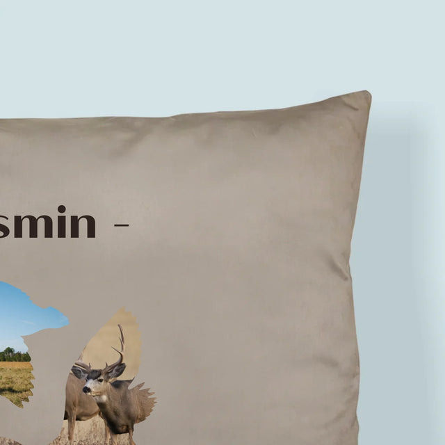 Formă Din Fotografii: Creat Pentru Vânătoare - Pernă (Cu Fotografie)