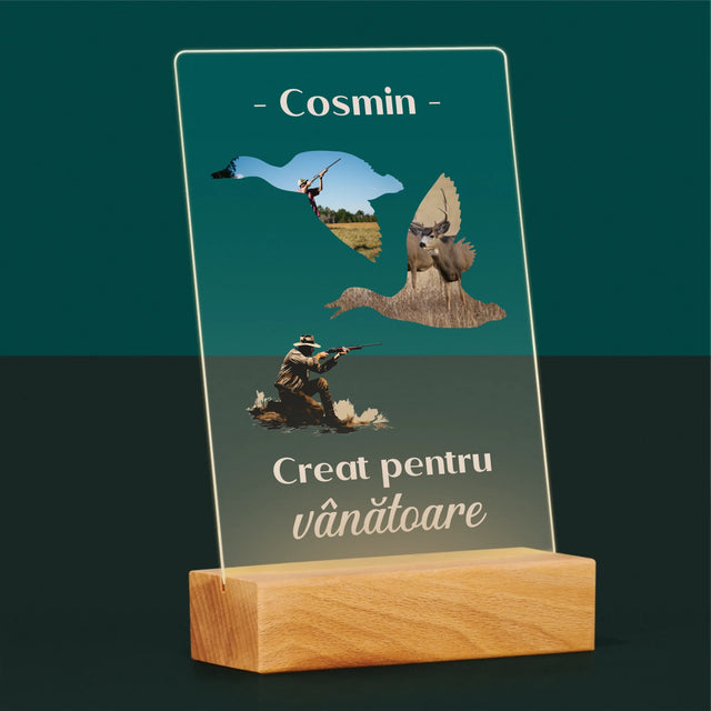 Formă Din Fotografii: Creat Pentru Vânătoare - Imprimare Pe Sticlă Acrilică (Verticală)