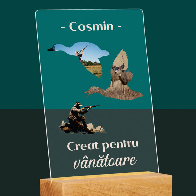 Formă Din Fotografii: Creat Pentru Vânătoare - Imprimare Pe Sticlă Acrilică (Verticală)