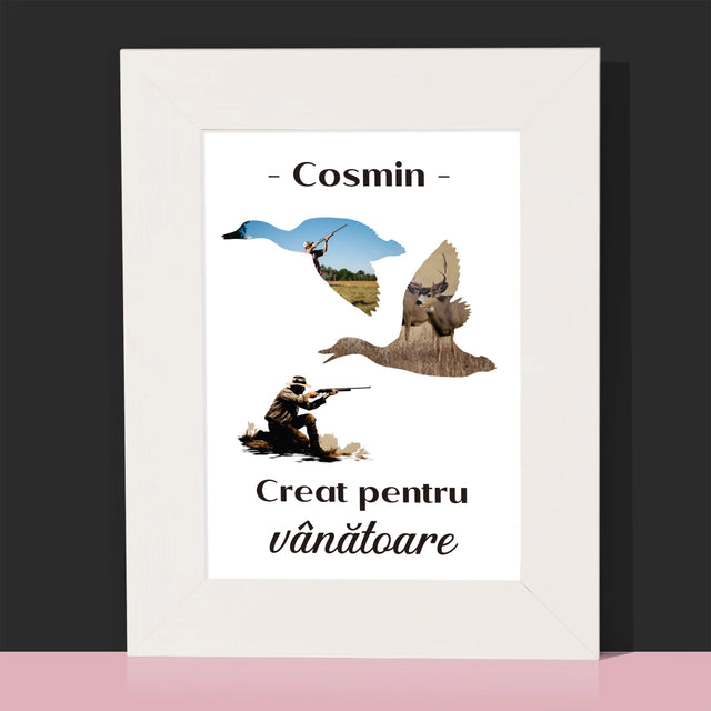 Formă Din Fotografii: Creat Pentru Vânătoare - Ramă Pentru Fotografii (Horizontală)