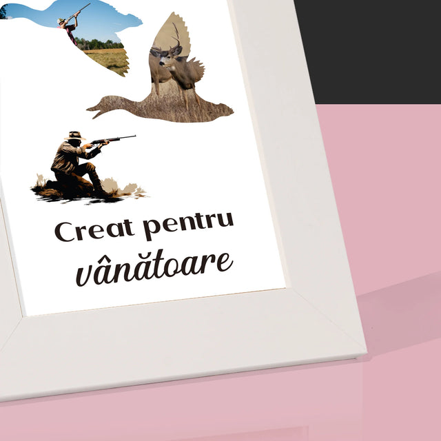 Formă Din Fotografii: Creat Pentru Vânătoare - Ramă Pentru Fotografii (Horizontală)