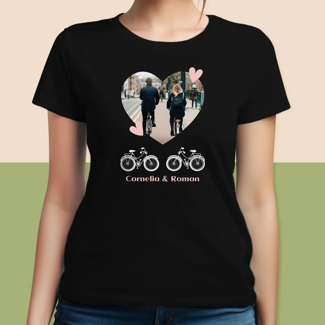 Fotografie Si Semnătură: Bicicletiști Cuplu - Tricou Pentru Femei