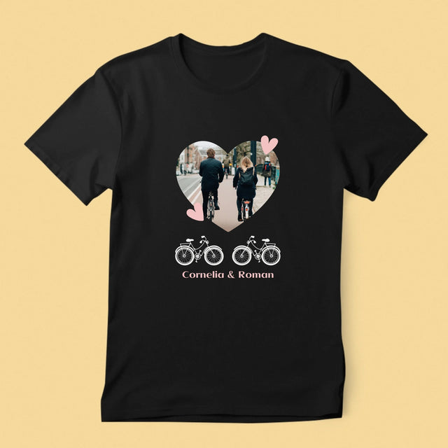 Fotografie Si Semnătură: Bicicletiști Cuplu - Tricou Pentru Bărbați