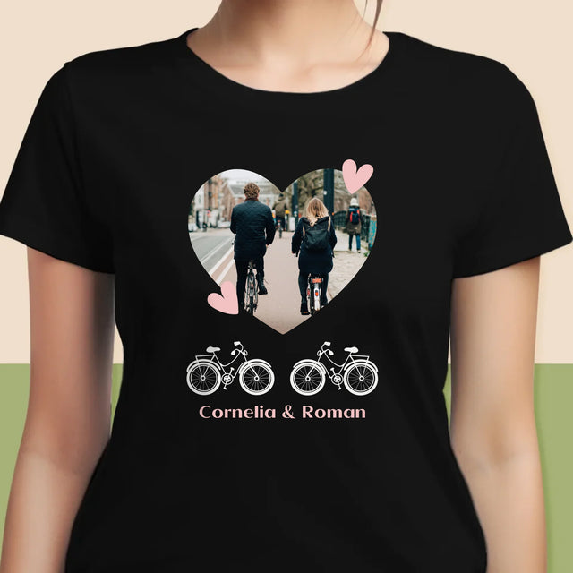 Fotografie Si Semnătură: Bicicletiști Cuplu - Tricou Pentru Femei