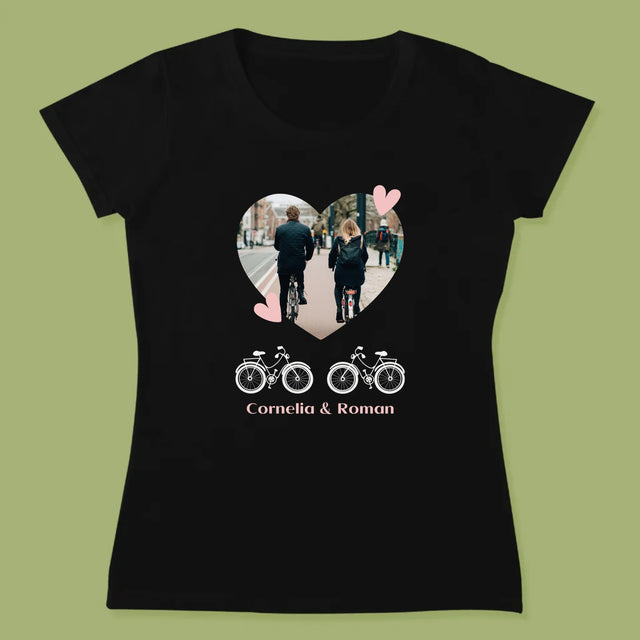 Fotografie Si Semnătură: Bicicletiști Cuplu - Tricou Pentru Femei