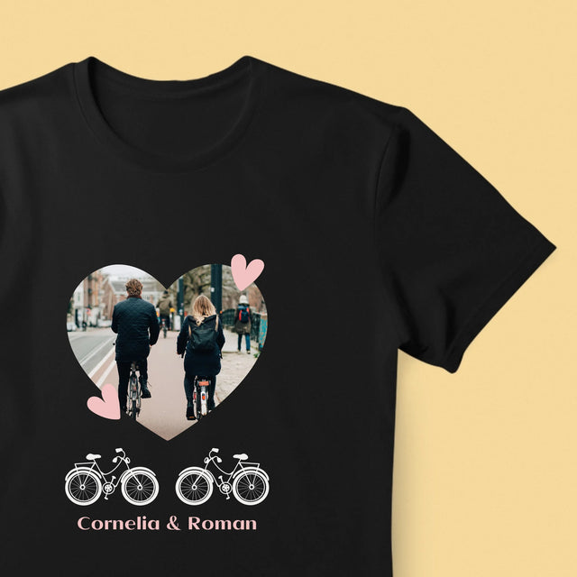 Fotografie Si Semnătură: Bicicletiști Cuplu - Tricou Pentru Bărbați