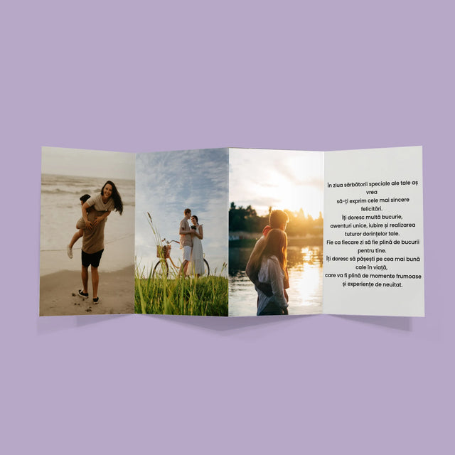 Fotografie Si Semnătură: Bicicletiști Cuplu - Set Mare Fotografii Pliante