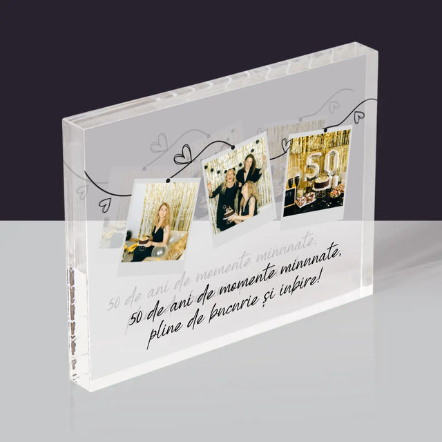 Colaj De Fotografii: 50 De Ani De Minunate Momente - Bloc Acrilic