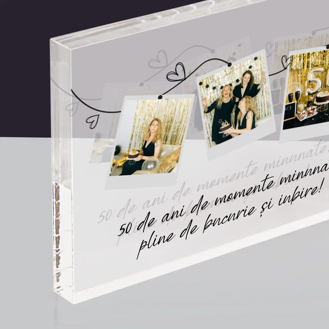 Colaj De Fotografii: 50 De Ani De Minunate Momente - Bloc Acrilic