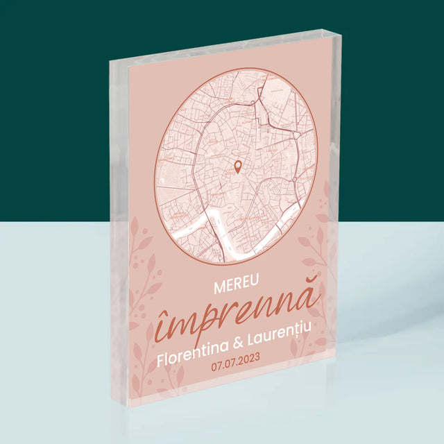 Harta Oraș: Harta Orașului: Mereu Împreună - Bloc Acrilic