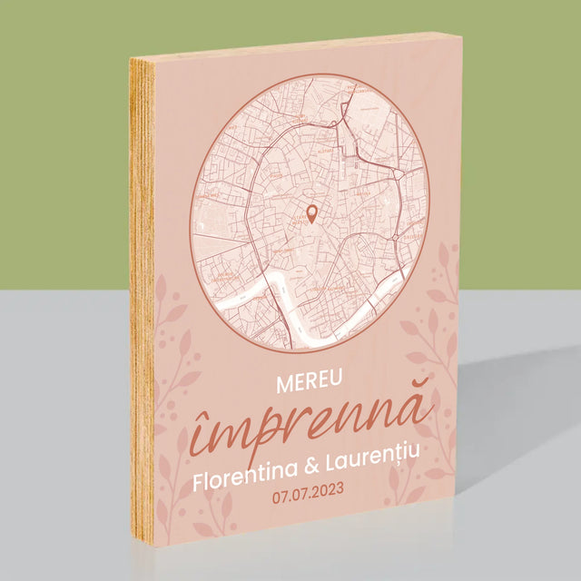 Imprimare pe lemn - verticală