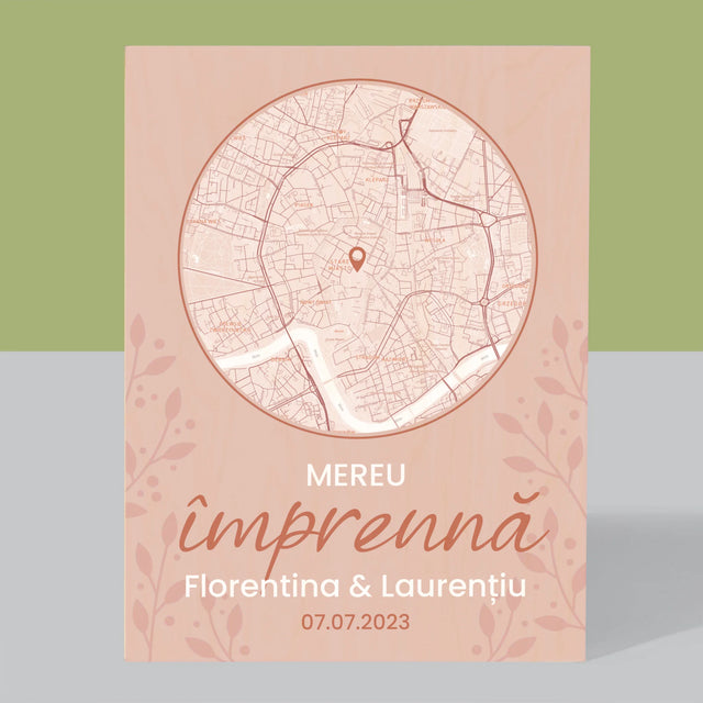 Imprimare pe lemn - verticală