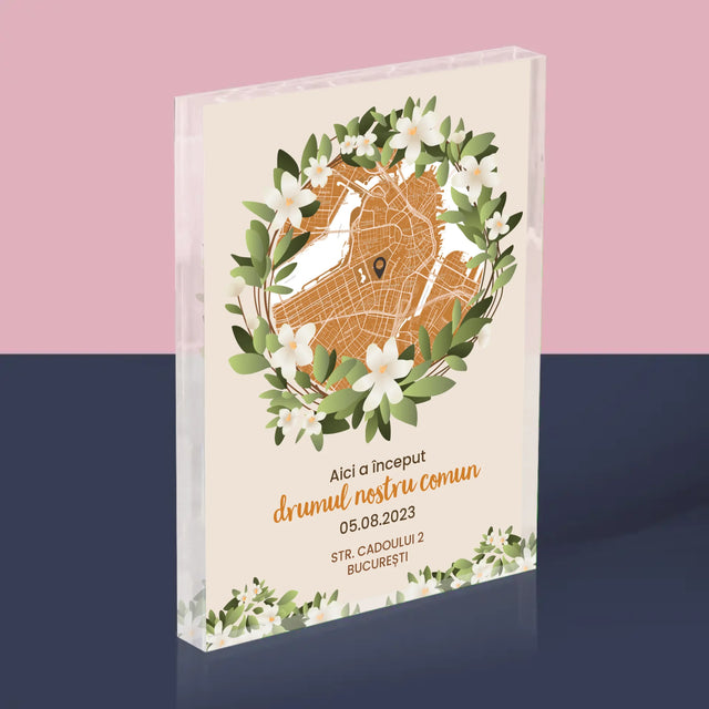 Harta Oraș: Harta Orașului: Începutul Drumului Comun - Bloc Acrilic