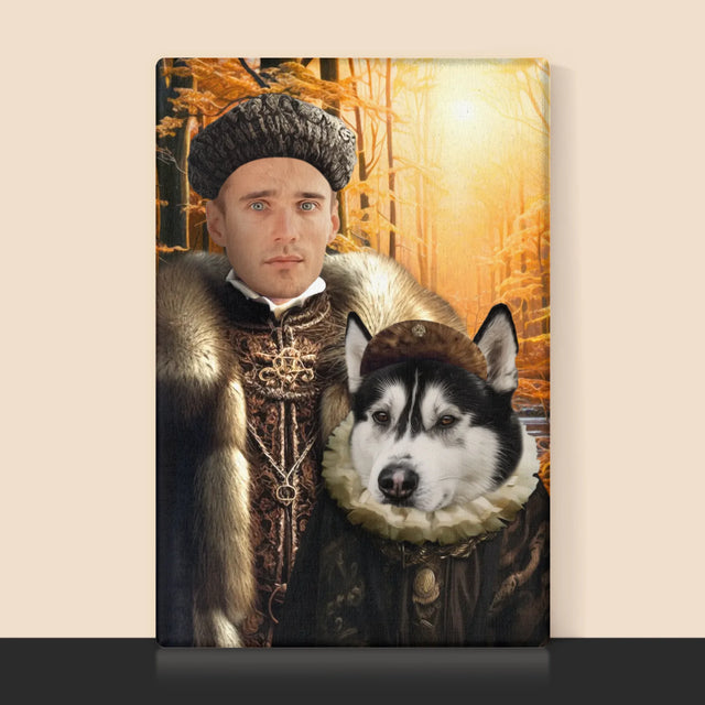 Portret Regal: Nobili La Vânătoare - Imprimare Cu Ramă 30X40 (Verticală)