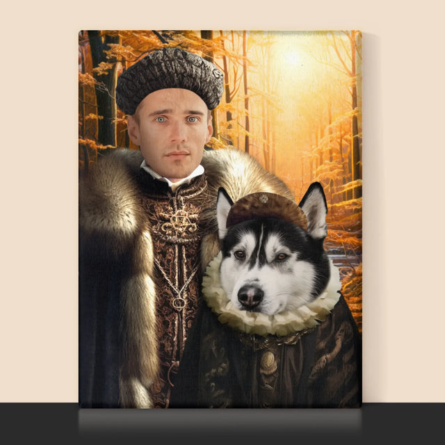 Portret Regal: Nobili La Vânătoare - Imprimare Cu Ramă 30X40 (Verticală)