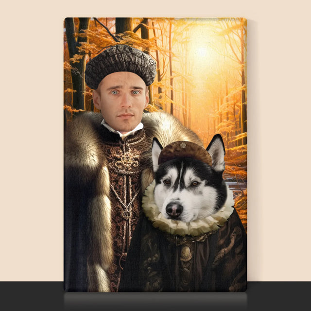 Portret Regal: Nobili La Vânătoare - Imprimare Cu Ramă 30X40 (Verticală)