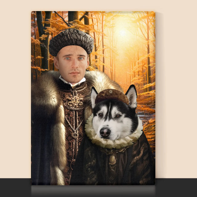 Portret Regal: Nobili La Vânătoare - Imprimare Cu Ramă 30X40 (Verticală)