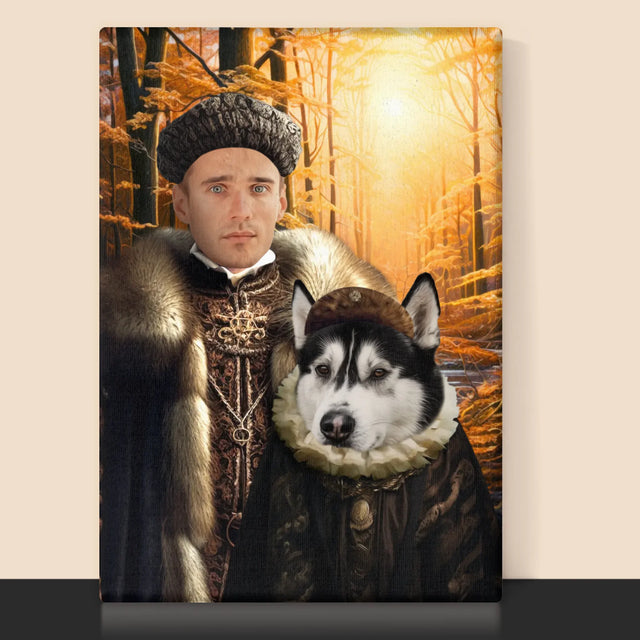 Portret Regal: Nobili La Vânătoare - Imprimare Cu Ramă 30X40 (Verticală)