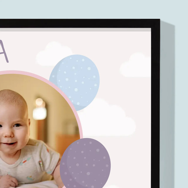 Certificat De Naștere: Certificat De Naștere Elefant - Imprimare Cu Ramă 30X40 (Verticală)