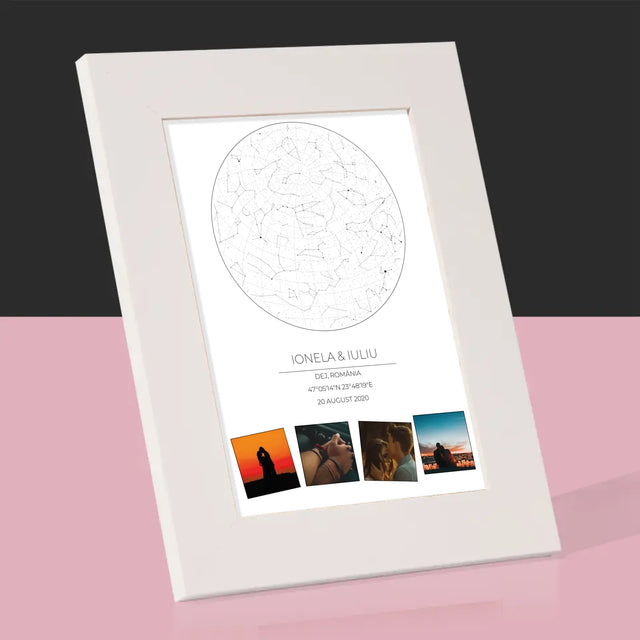 Harta Stelelor: Harta Stelelor: Stelele Noastre Din Întreaga Lume - Ramă Pentru Fotografii (Horizontală)