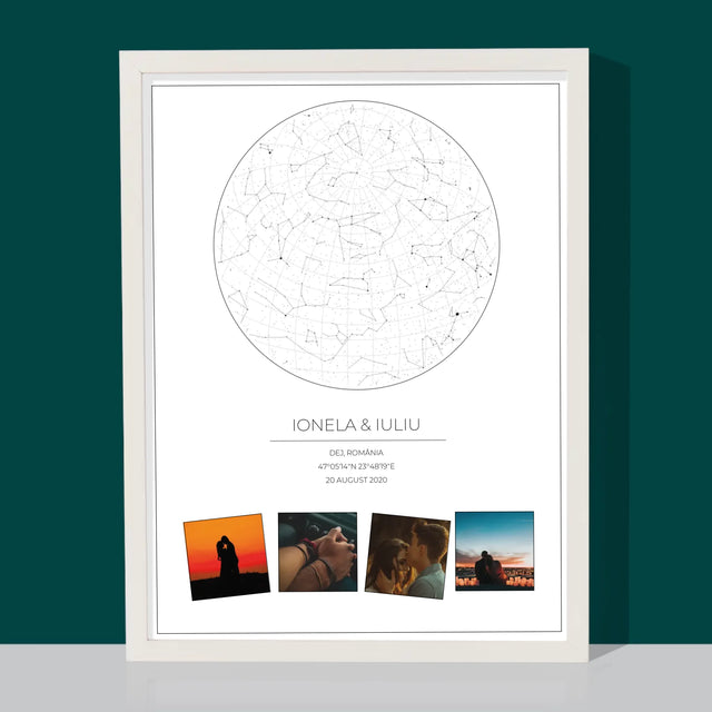 Harta Stelelor: Harta Stelelor: Stelele Noastre Din Întreaga Lume - Imprimare Cu Ramă 30X40 (Verticală)