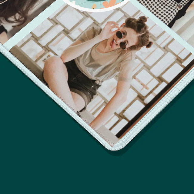 Colaj De Fotografii: Monogramă Florală - Mouse Pad