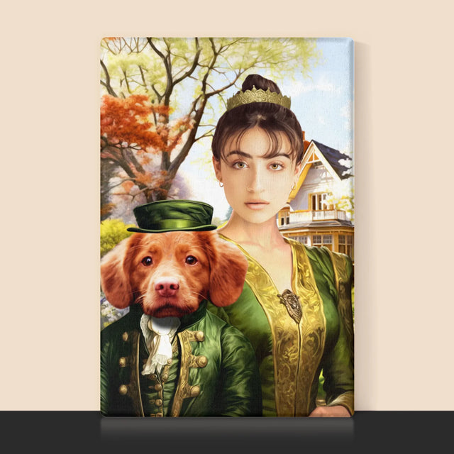 Portret Regal: Doamnă La Plimbare - Imprimare Cu Ramă 30X40 (Verticală)