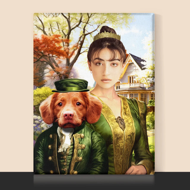 Portret Regal: Doamnă La Plimbare - Imprimare Cu Ramă 30X40 (Verticală)