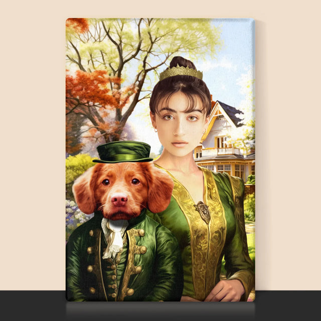 Portret Regal: Doamnă La Plimbare - Imprimare Cu Ramă 30X40 (Verticală)