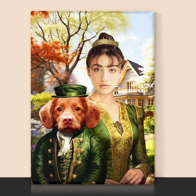 Portret Regal: Doamnă La Plimbare - Imprimare Cu Ramă 30X40 (Verticală)