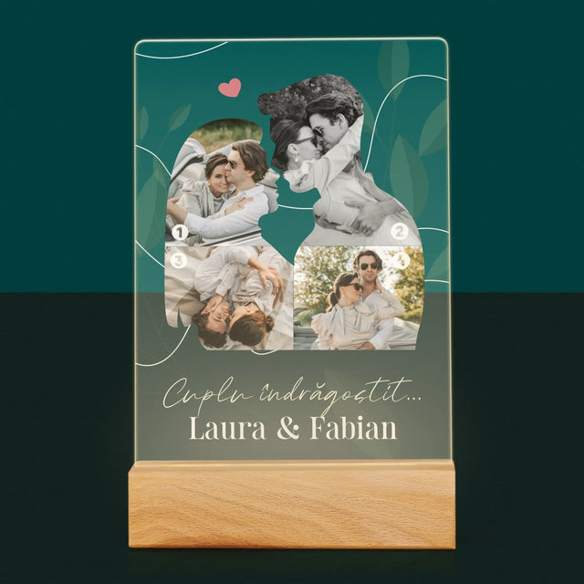 Formă Din Fotografii: Cuplu Îndrăgostit - Imprimare Pe Sticlă Acrilică (Verticală)