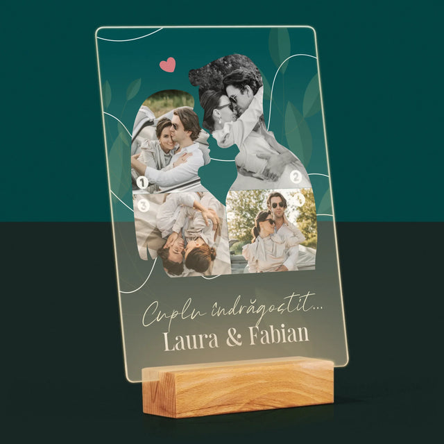Formă Din Fotografii: Cuplu Îndrăgostit - Imprimare Pe Sticlă Acrilică (Verticală)