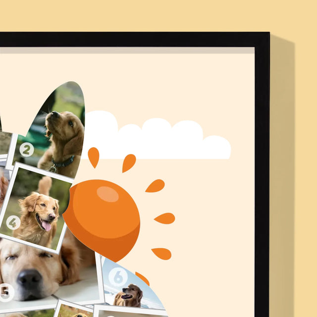 Formă Din Fotografii: Câine - Imprimare Cu Ramă 30X40 (Verticală)