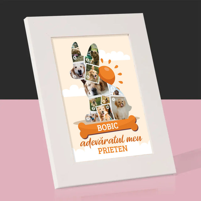 Formă Din Fotografii: Câine - Ramă Pentru Fotografii (Horizontală)