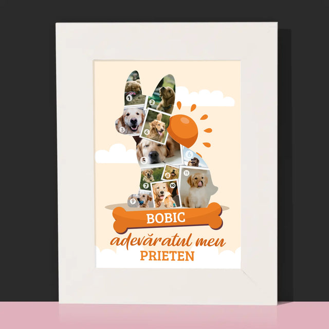 Formă Din Fotografii: Câine - Ramă Pentru Fotografii (Horizontală)