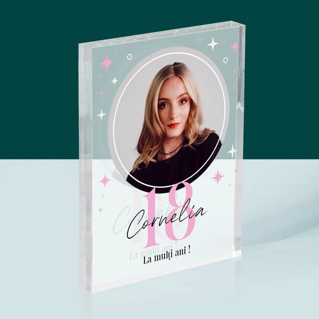 Fotografie Si Semnătură: 18 Stele - Bloc Acrilic